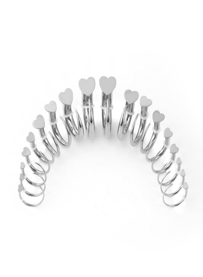 TBOSEN 18PCS Stainless Steel Stretching Kit Taper Bend Expander O-Ring Round | Flower | Heart | Cat Top Body Piercing Jewelry Set - Image 1